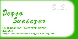 dezso sveiczer business card